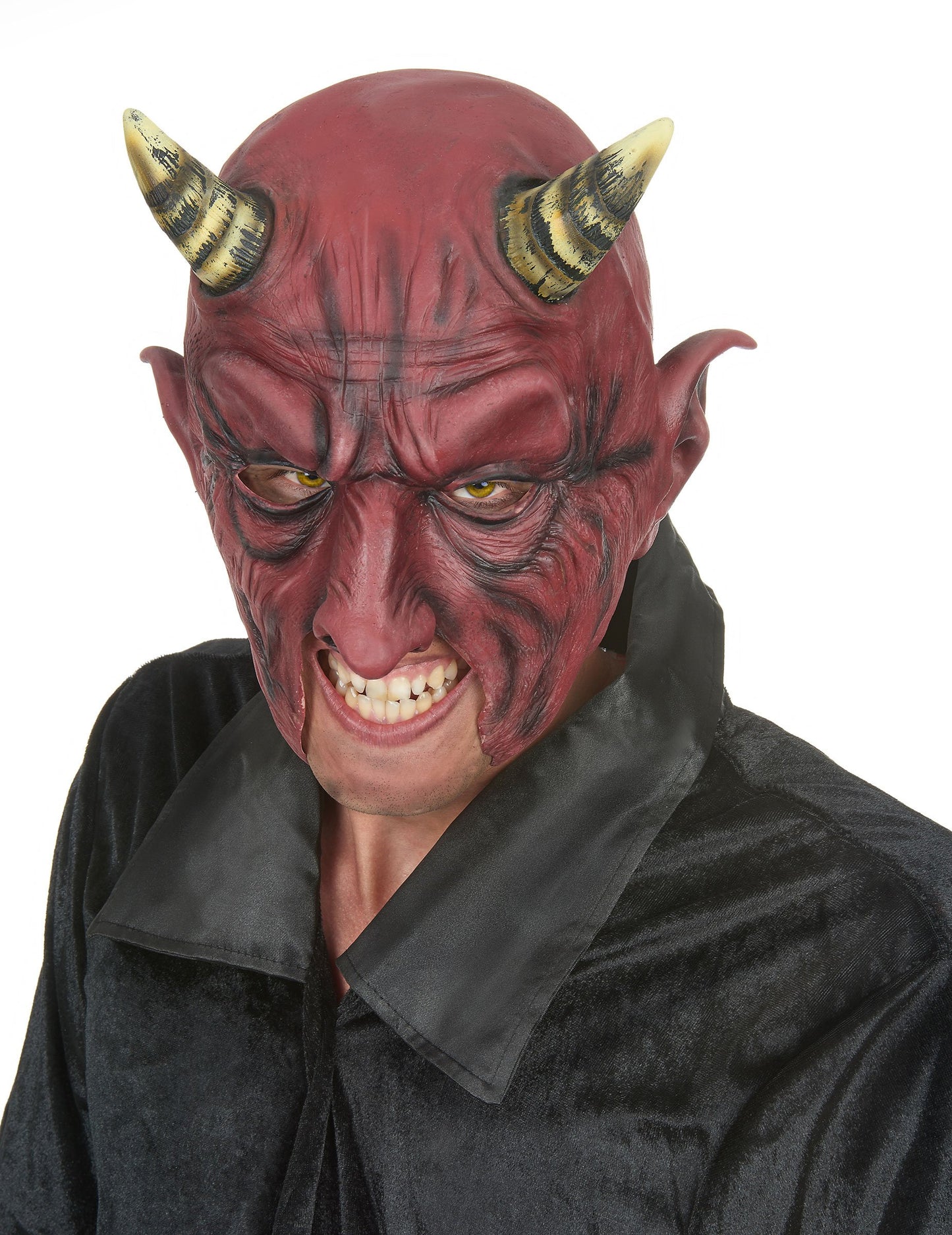 Half LaTex Mask Demon z Halloween Adult Horn