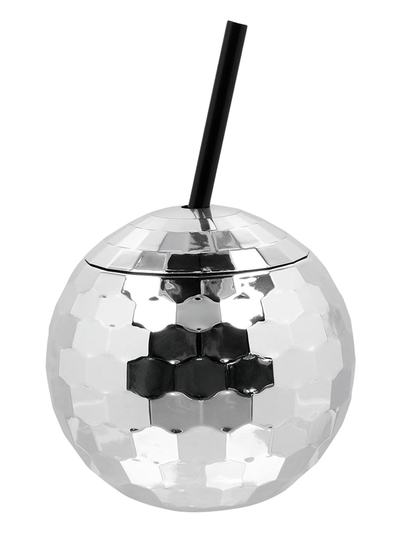 Disco Ball Cup s srebrno slamo 650ml