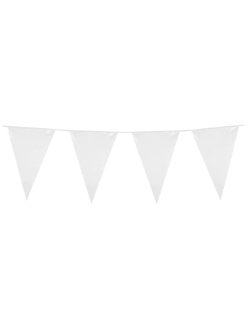 White Pennant Garland 10m