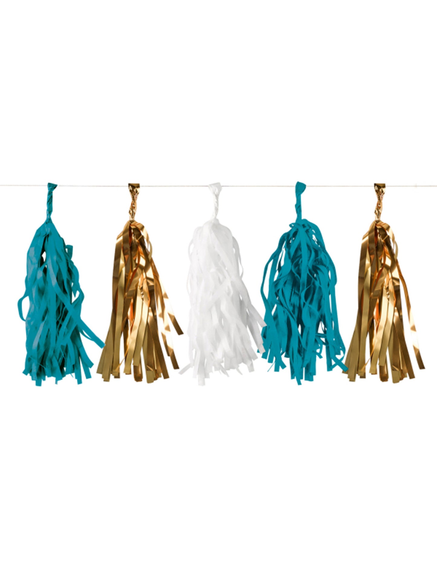 Modra, bela in zlata tassel Garland 3 m