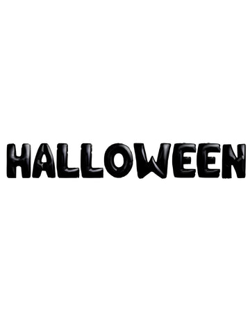 Garland aluminijaste balone Halloween Black Letters 40 cm