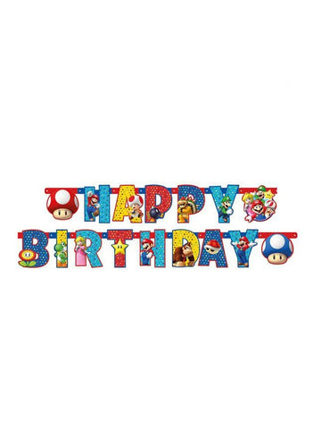 Guirland Happy Birthday Super Mario 1,90 m