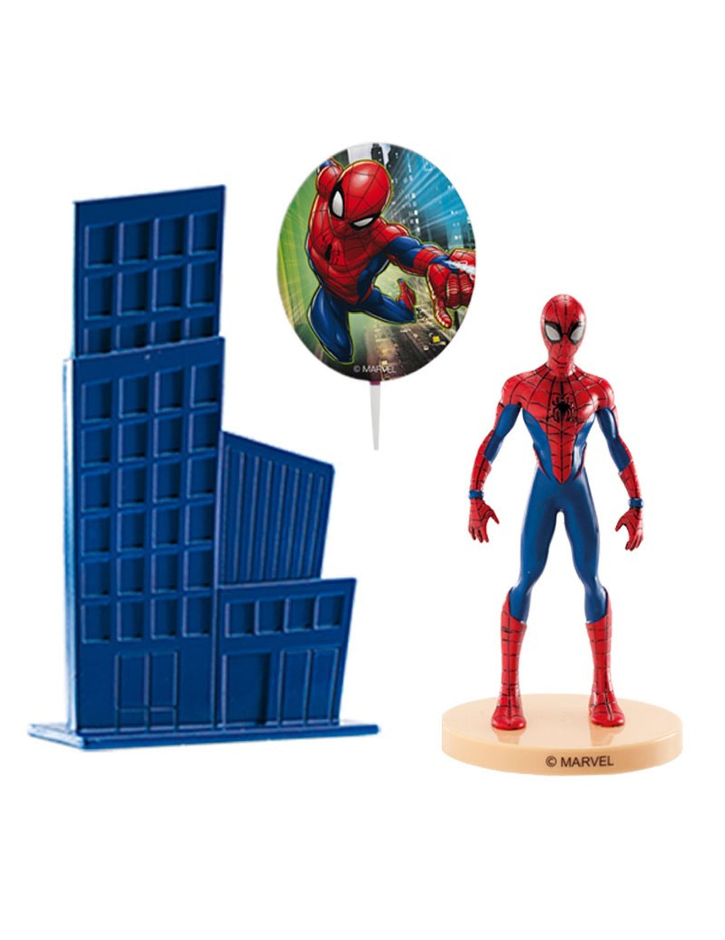 Komplet za torte v plastični spiderman 8,5 cm