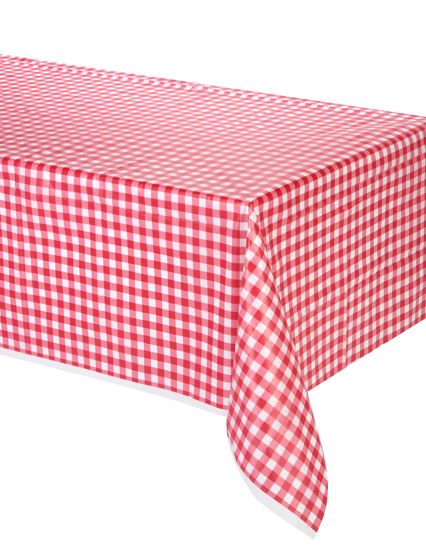 Plastični prt Red Vichy 137 x 274 cm