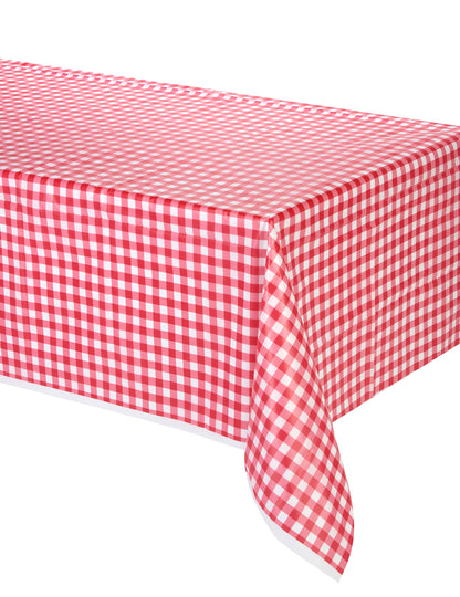 Plastični prt Red Vichy 137 x 274 cm