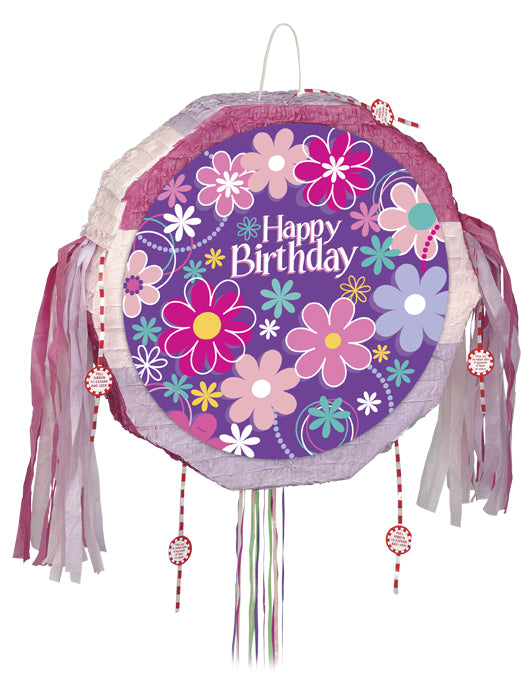 Piñata Happy Birthday Flowers 45 cm