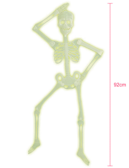 Zgibna skeletna fosforescentna noč čarovnic 92 cm