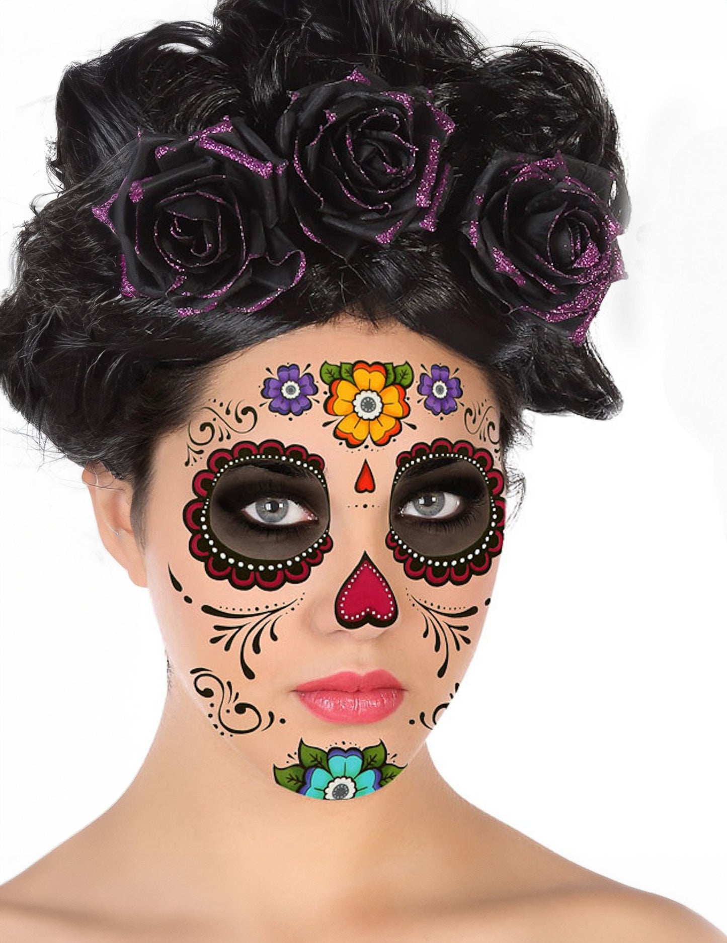 Los Muertos Dia Face Tattoo